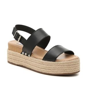 Steve Madden Black Platform Sandal Size 8.5